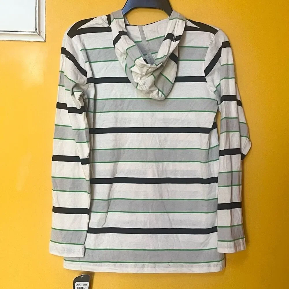 Converse Boys‎ Full Zip Lite Weight Striped Hoodie Sz L